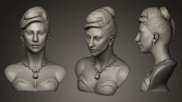 Бюсты и барельефы известных личностей (Леди Гага, BUSTC_0354) 3D модель для ЧПУ станка